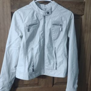 Faux leather light weight jacket